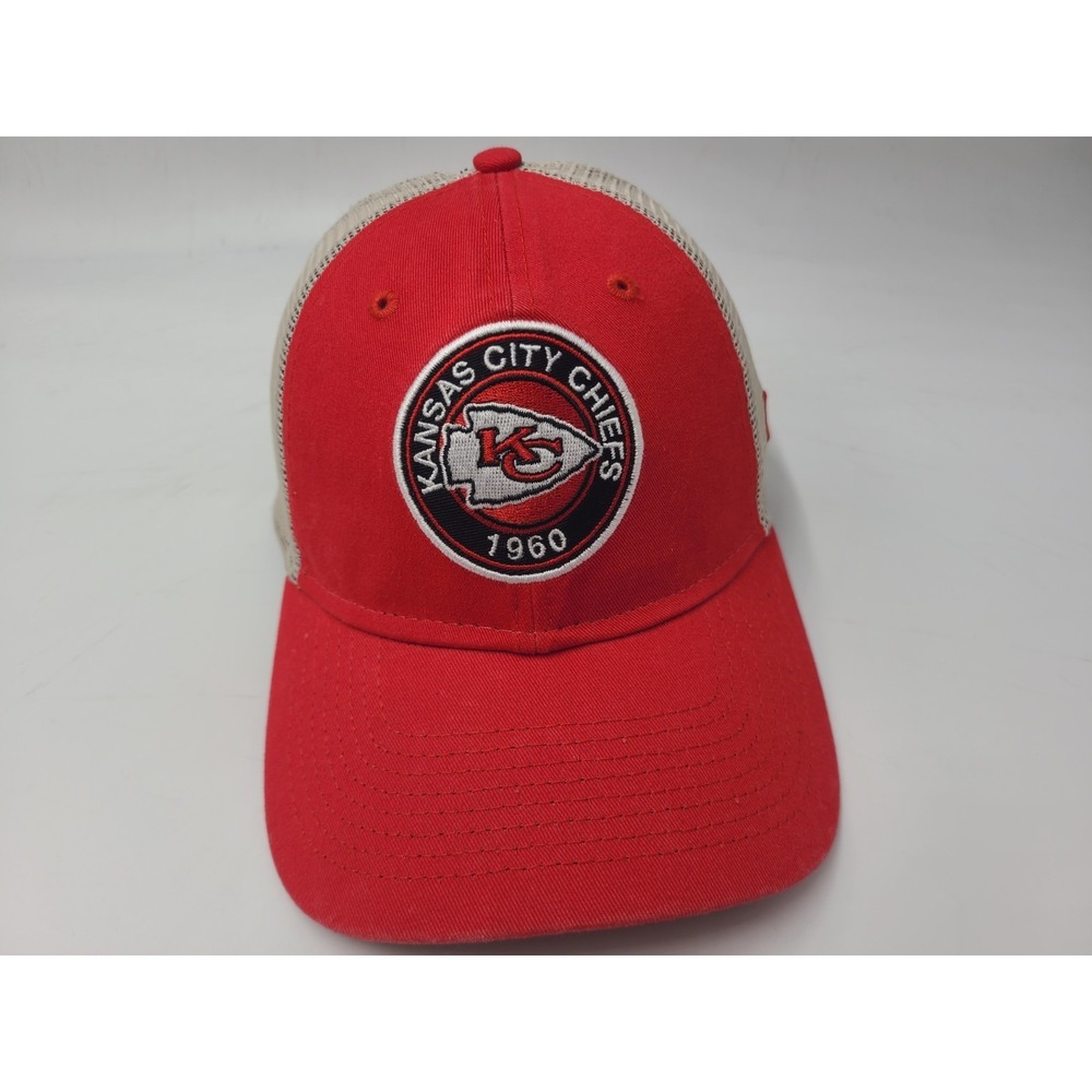 Kansas City Chiefs 1960 New Era 9Twenty Mesh Trucker Snapback Hat Cap NFL Red